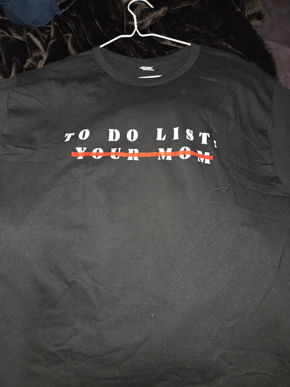 Black Graphic Tee - "To Do List: Your Mom"